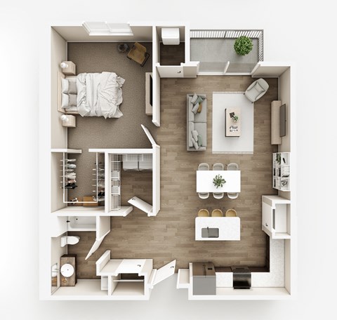 B3 Floor Plan at The Haven on Veterans, Fargo, 58104